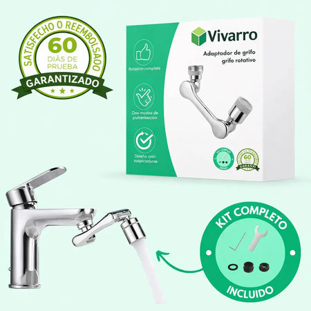 Aquaflex – Extensión Giratoria de Grifo 1440° · Ahorro de Agua Integrado Vivarro Shop