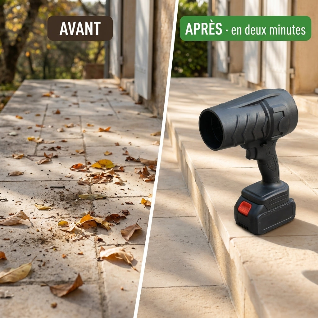 Resultado antes y después de limpiar una terraza con S20 Pro
