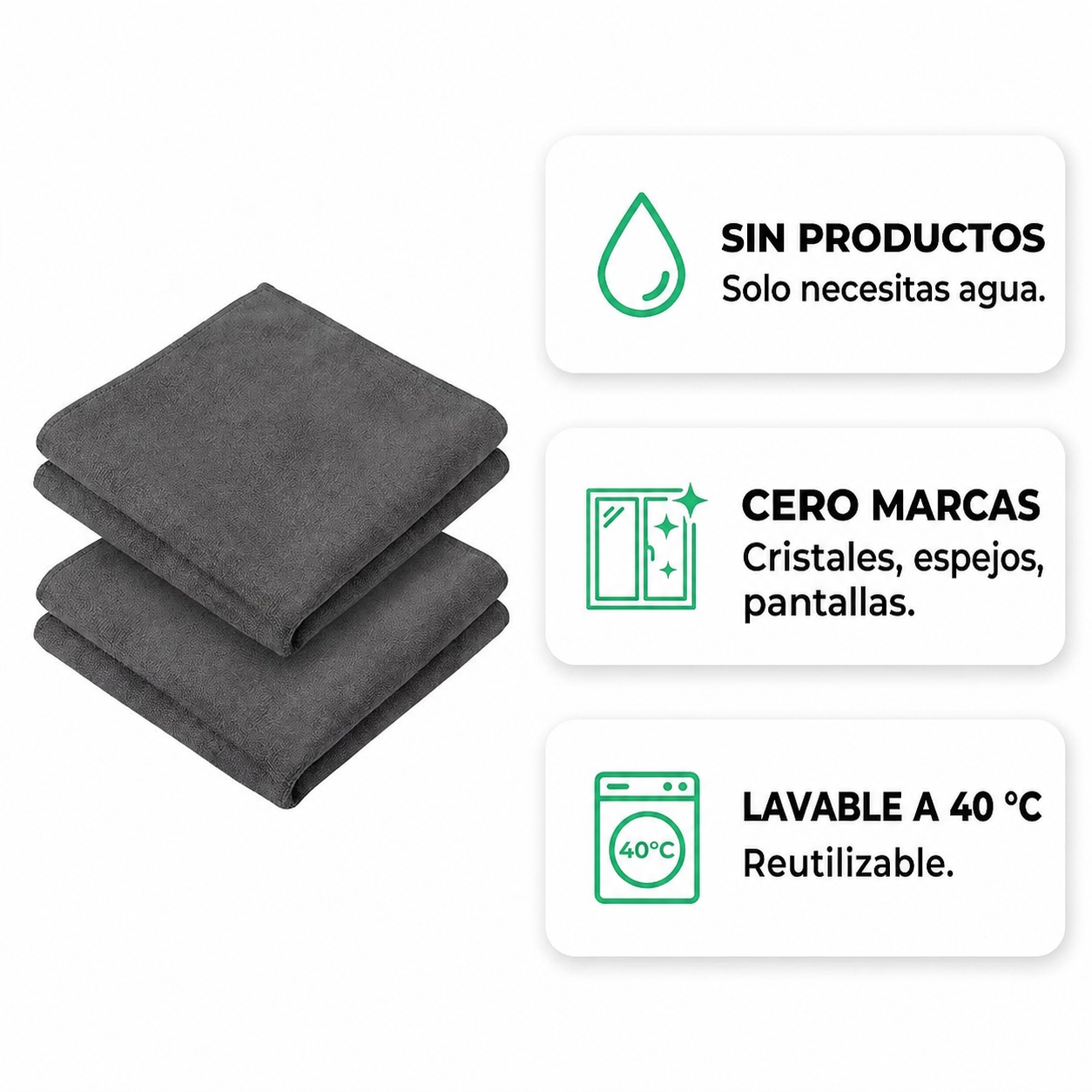 Beneficios de MagicClean para cristales, espejos y pantallas