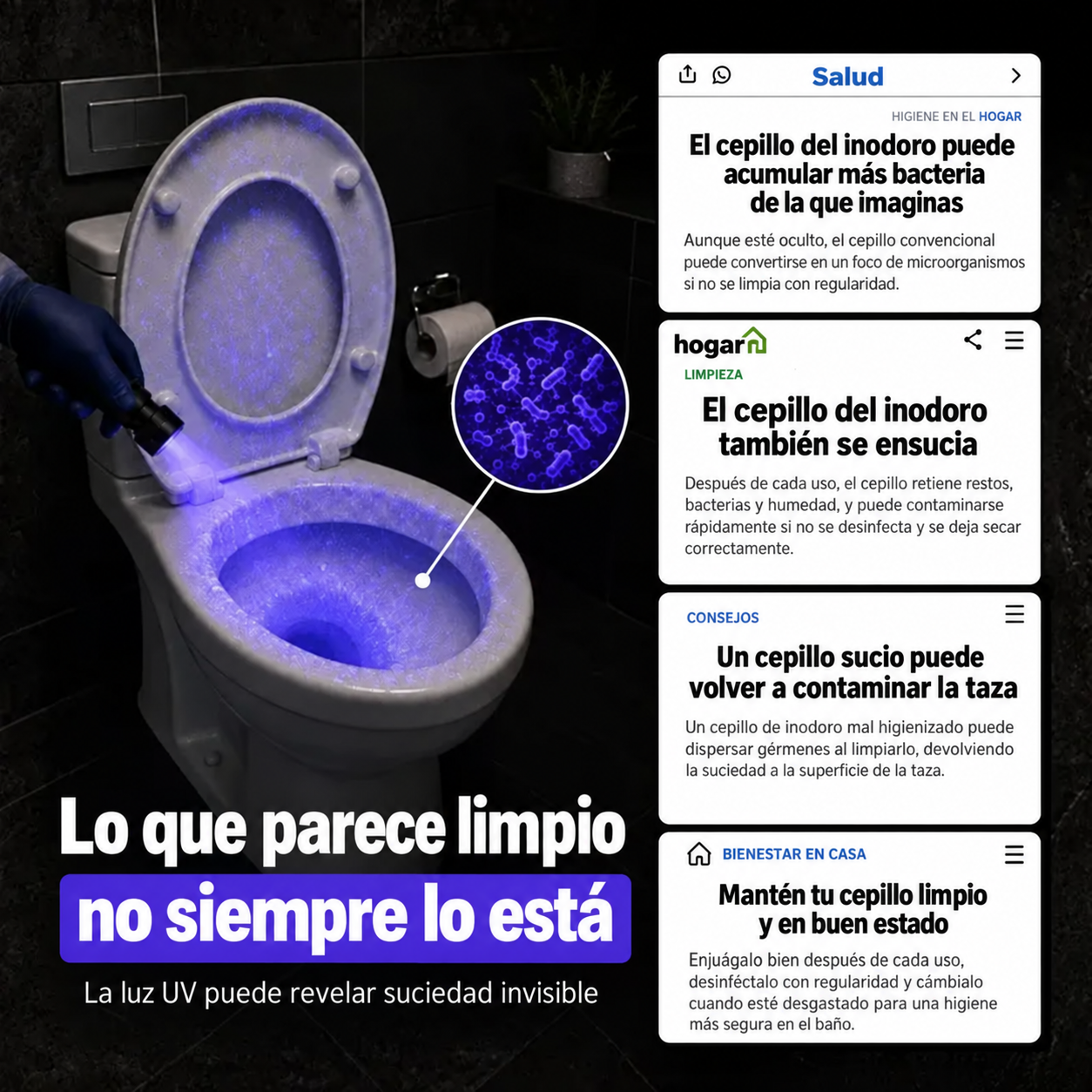 Kit de limpieza de inodoros con cabezales desechables · Foto 3