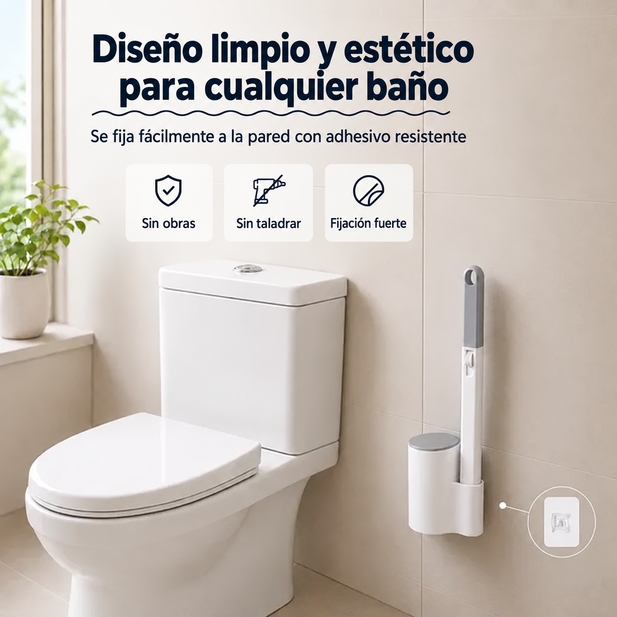 Kit de limpieza de inodoros con cabezales desechables · Imagen 4