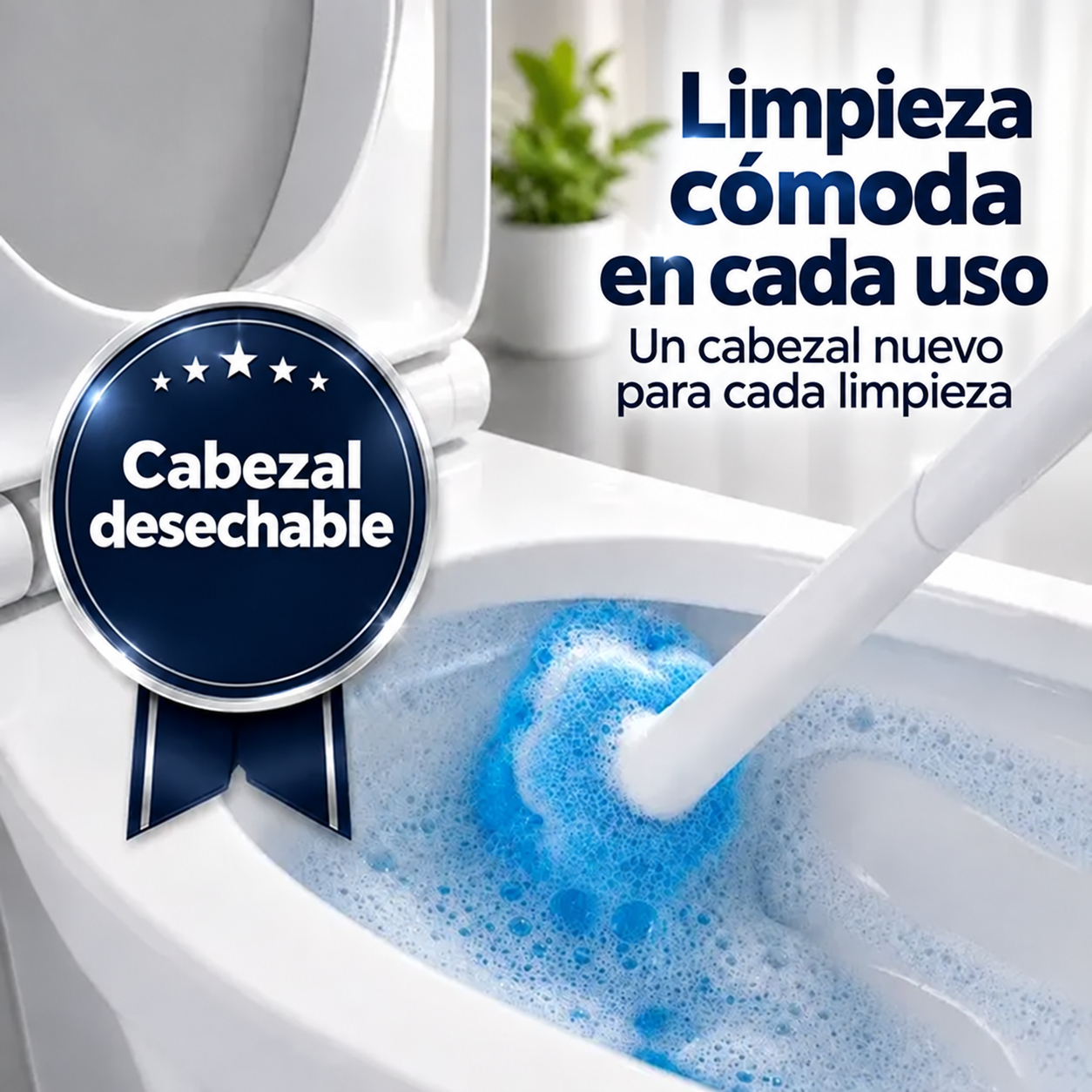Kit de limpieza de inodoros con cabezales desechables · Imagen 5