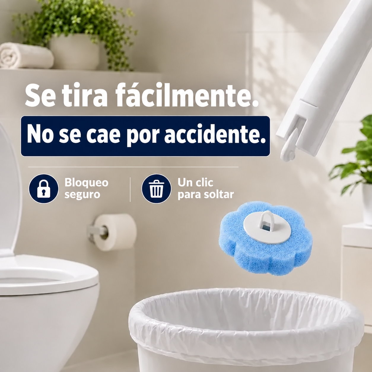 Kit de limpieza de inodoros con cabezales desechables · Foto 6