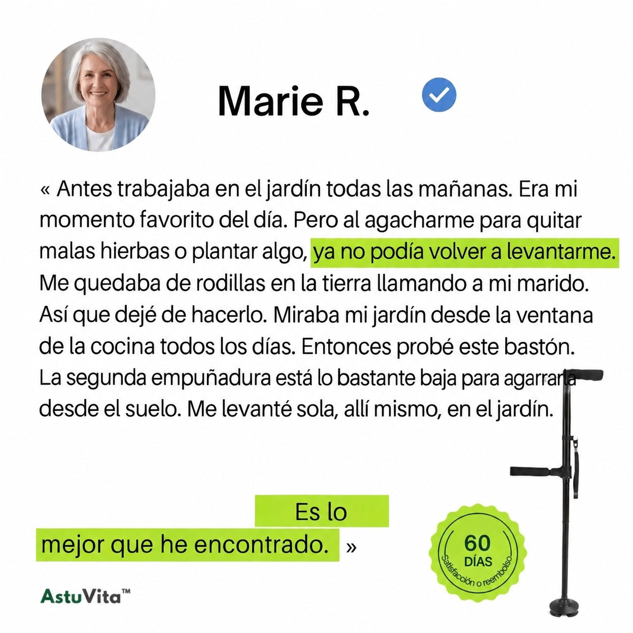 El bastón que te ayuda a levantarte y caminar sin miedo a caer - Astuvita