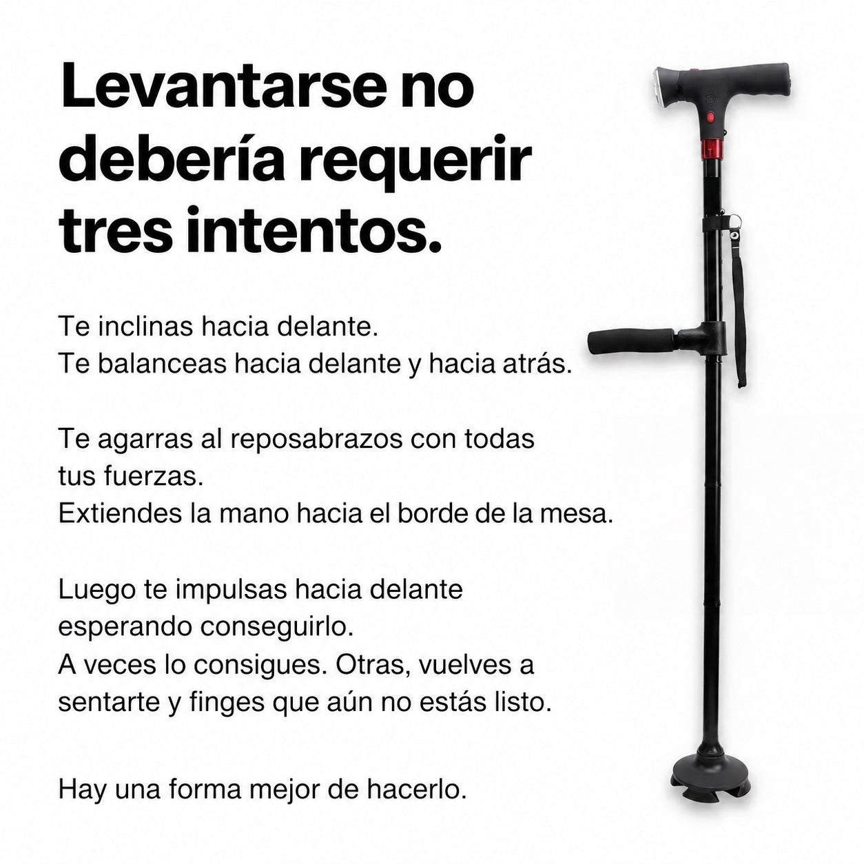 El bastón que te ayuda a levantarte y caminar sin miedo a caer - Astuvita